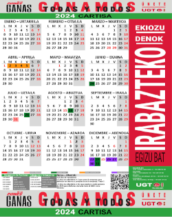 Calendario Laboral 2024 Fábrica